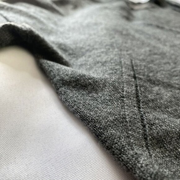 ZADIG & VOLTAIRE TRANE LC WOOL CASHMERE LEATHER GREY KNIT CARDIGAN - M - Picture 8 of 11